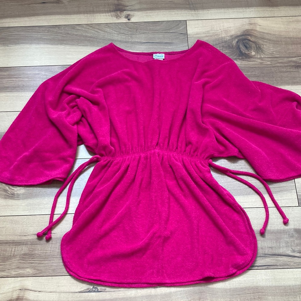 Catalina hot pink swim coverup. Size M